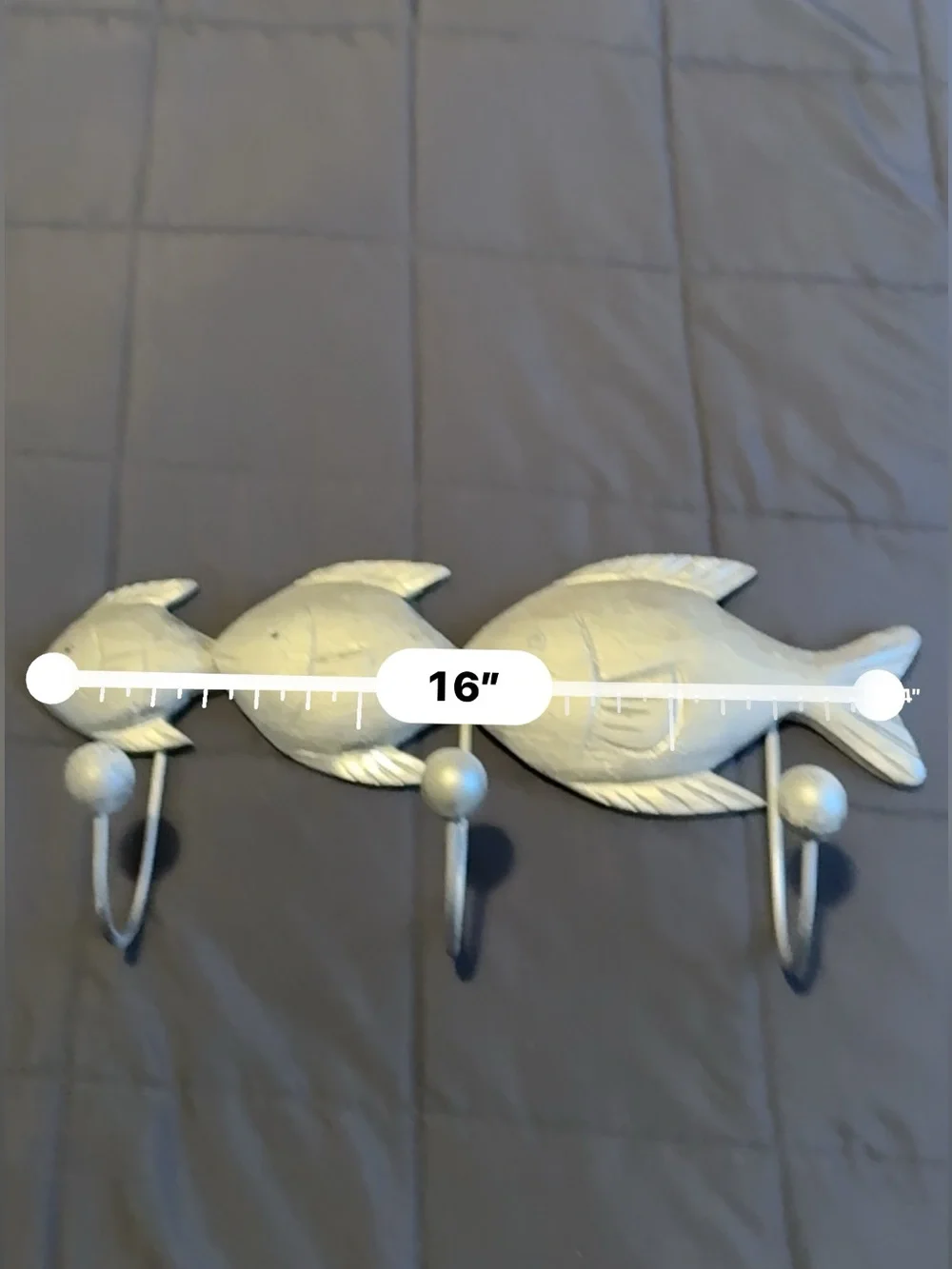 Decorative Fish Wall Hook - Gray Fish Design